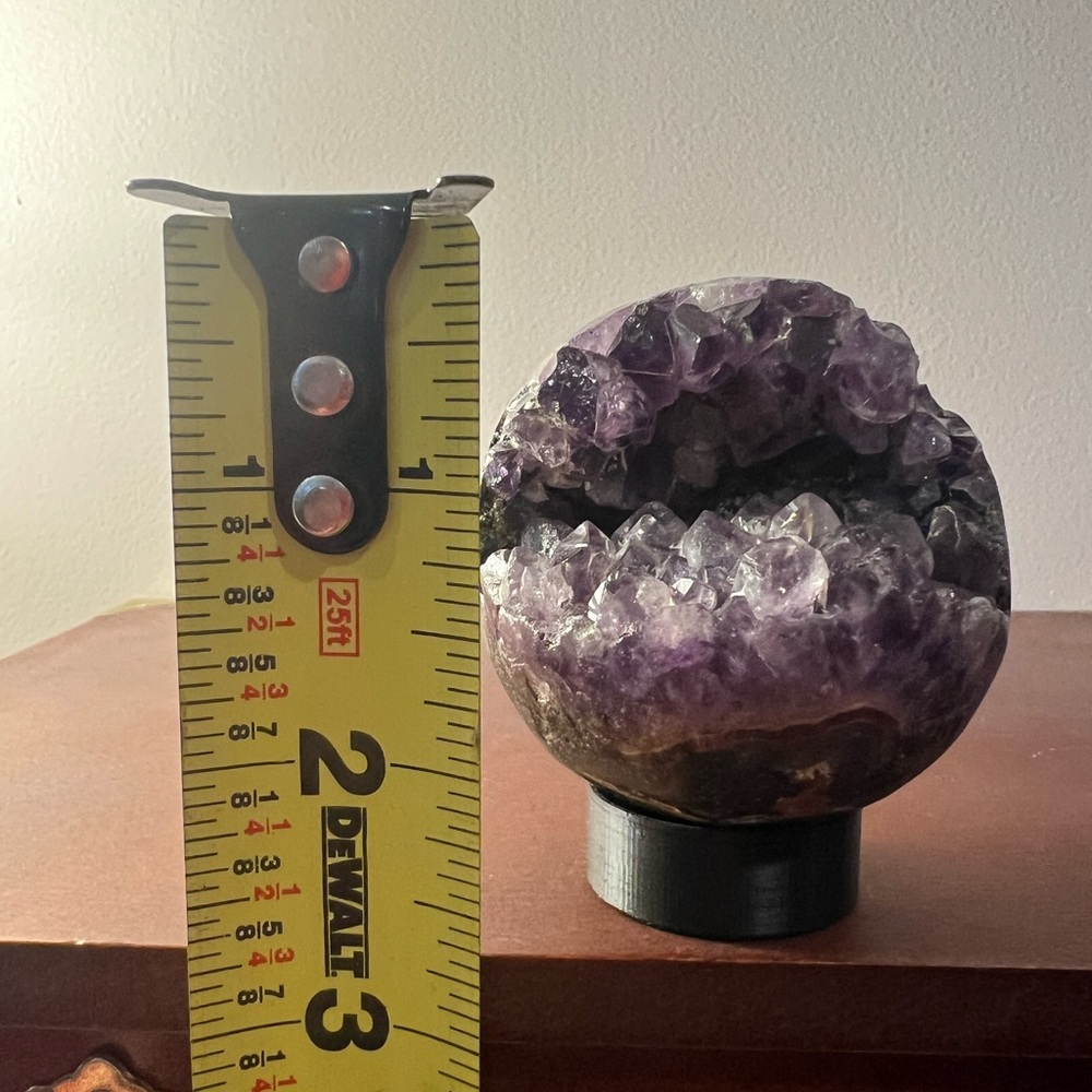 Amethyst Geode Sphere on Stand